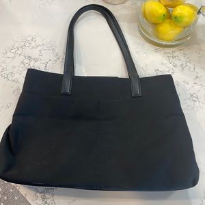 Vintage Coach Leather & Microfiber Fabric Satchel